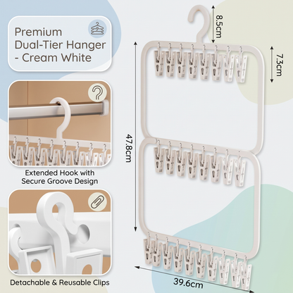 Baby Wardrobe Hanging Organiser with Clips
