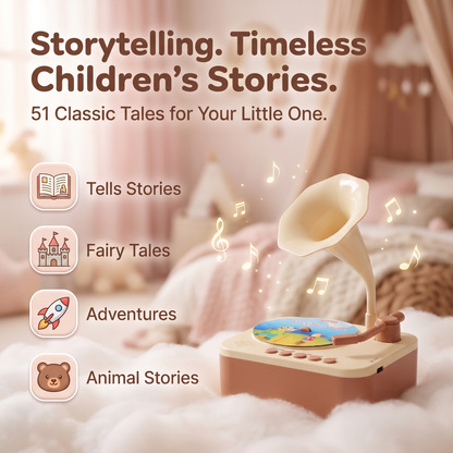 Kids Story & Music Record Player with 96 Cards