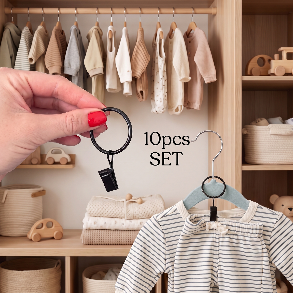 Baby Outfit Hanger Clips – 10 Pack