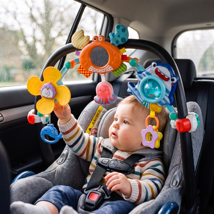 Baby Pram Activity Arch with Hanging Toys