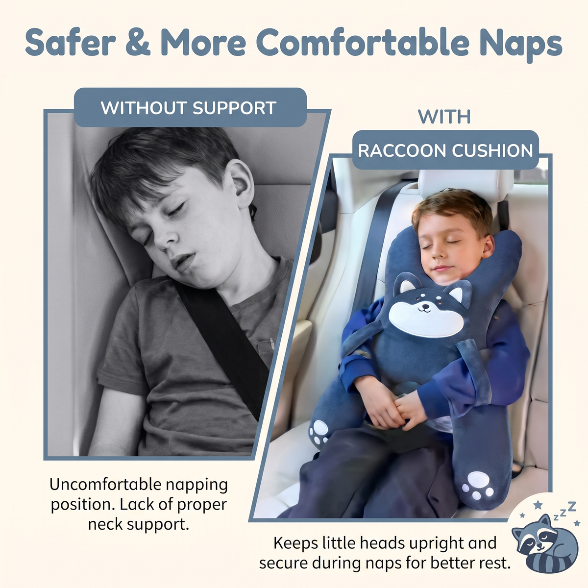 Kids Car Travel Sleep Pillow