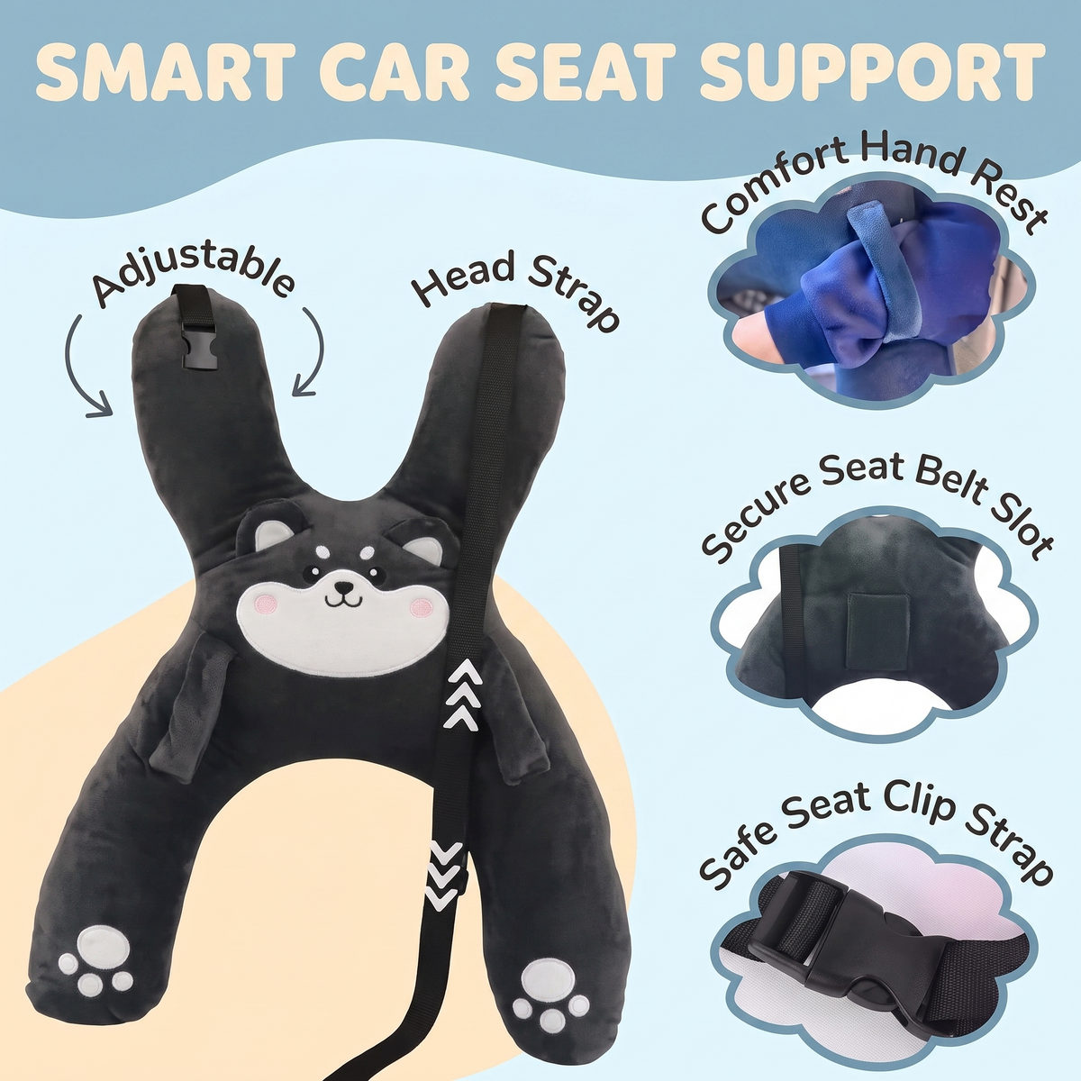 Kids Car Travel Sleep Pillow