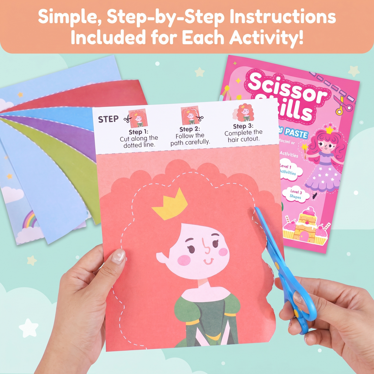 Kids Scissor Skills Practice Book Set