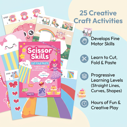 Kids Scissor Skills Practice Book Set