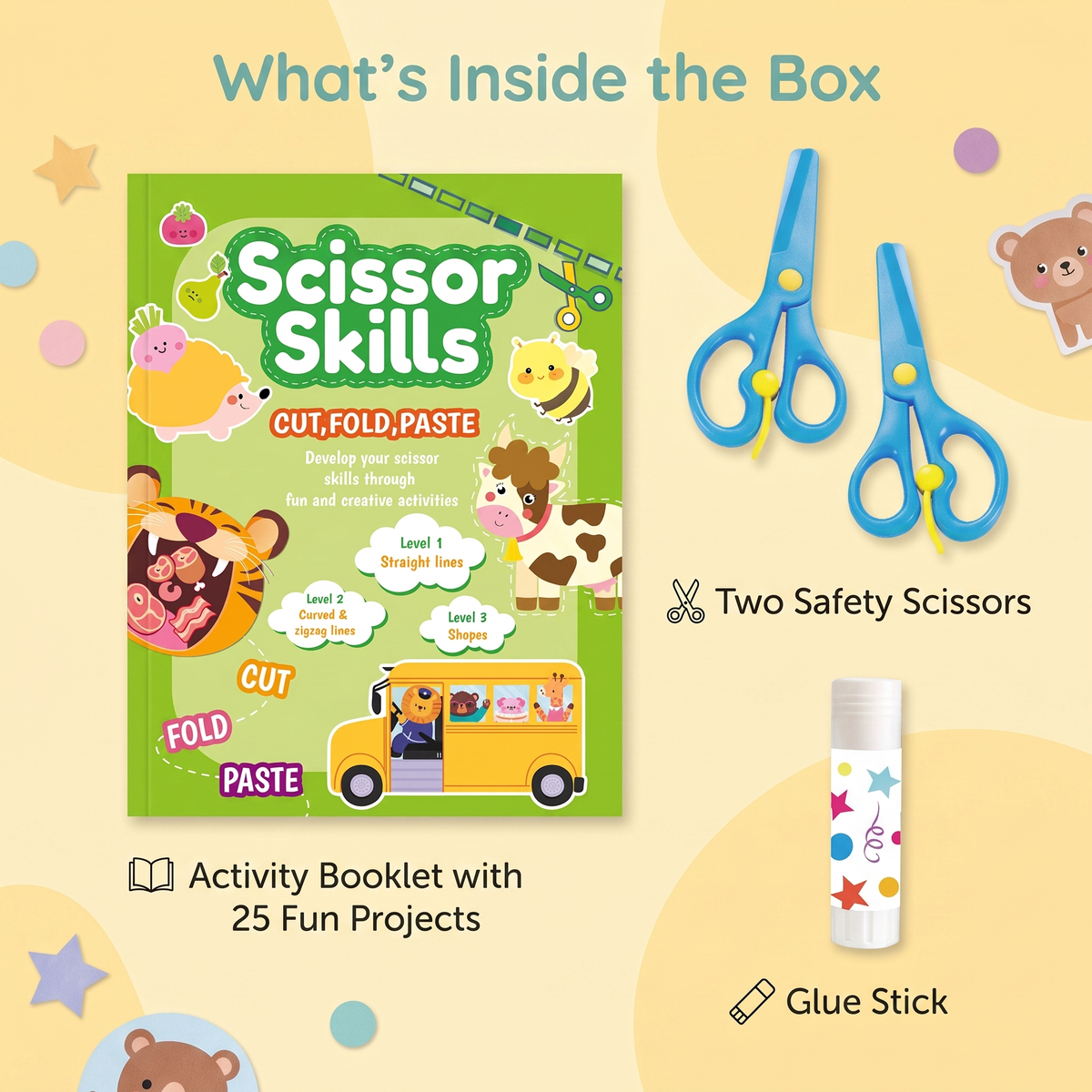Kids Scissor Skills Practice Book Set