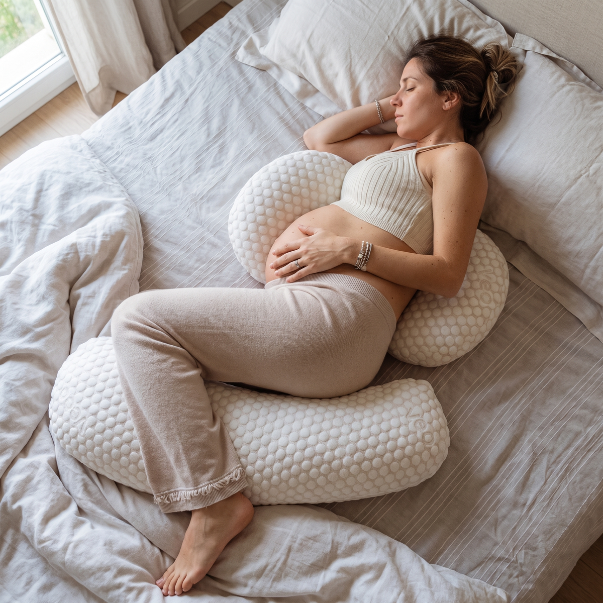 Adjustable Pregnancy Support Pillow for Bump & Back