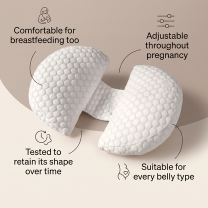Adjustable Pregnancy Support Pillow for Bump & Back