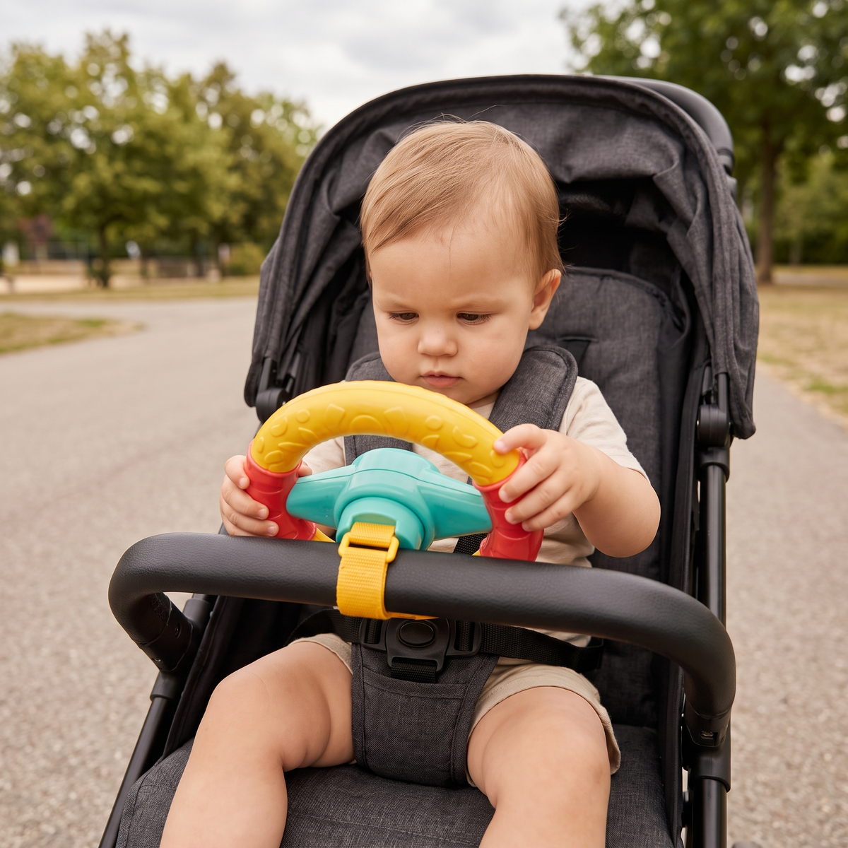 Interactive Kids Pram Driving Steering Wheel