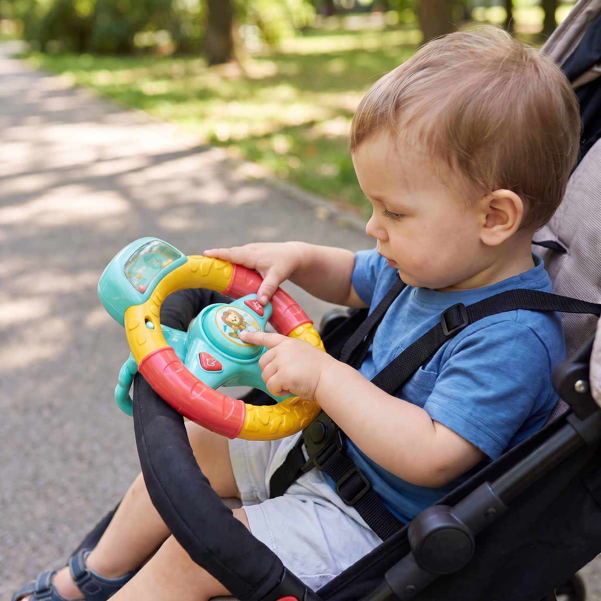 Interactive Kids Pram Driving Steering Wheel