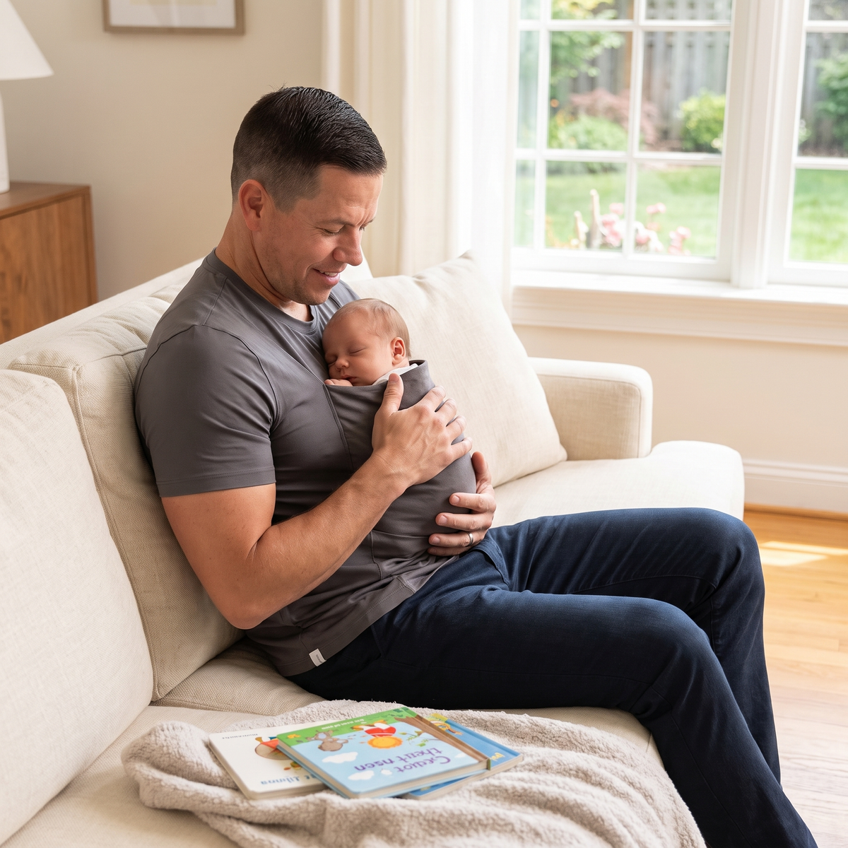 Kangaroo Baby Carrier Shirt with Built In Pouch
