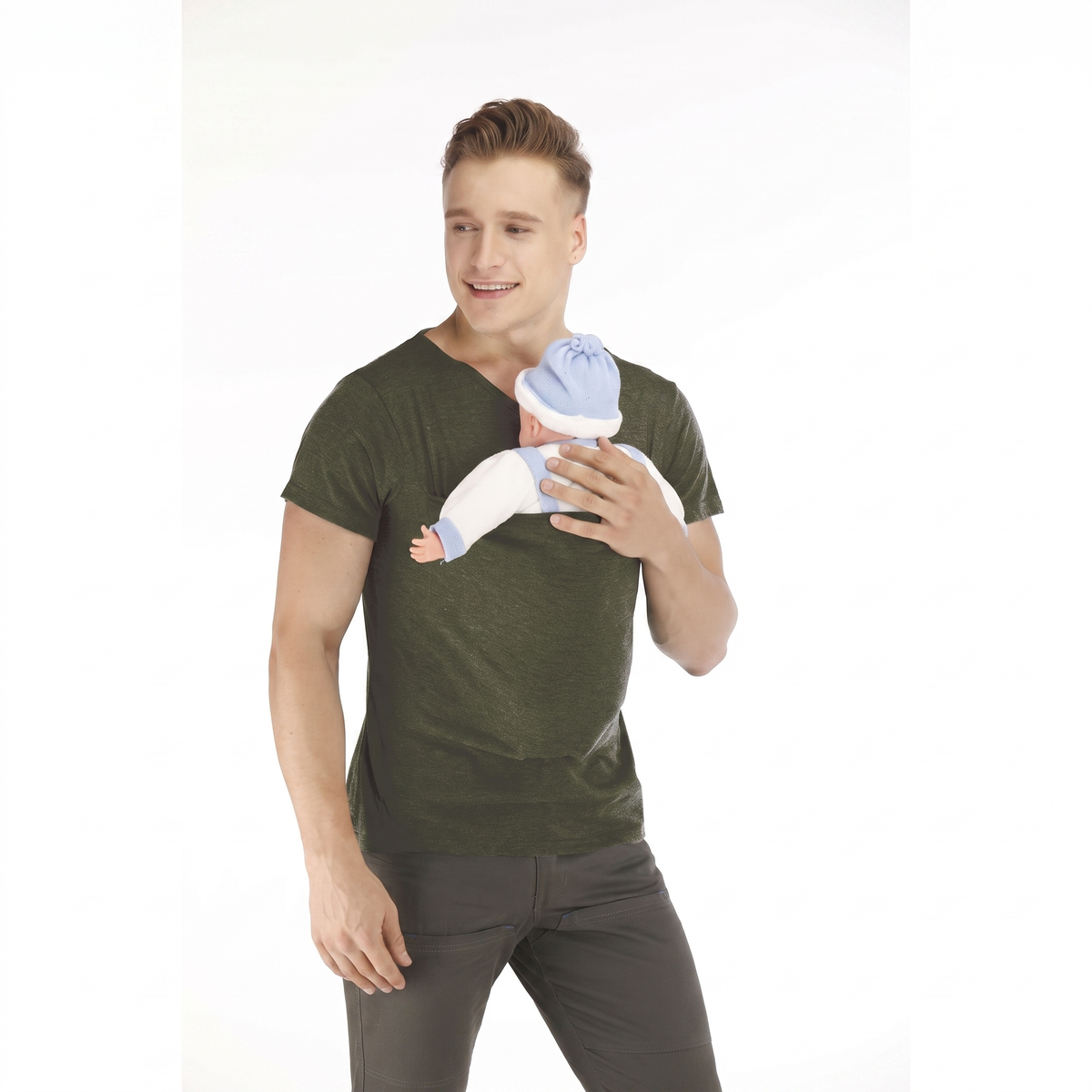 Kangaroo Baby Carrier Shirt with Built In Pouch