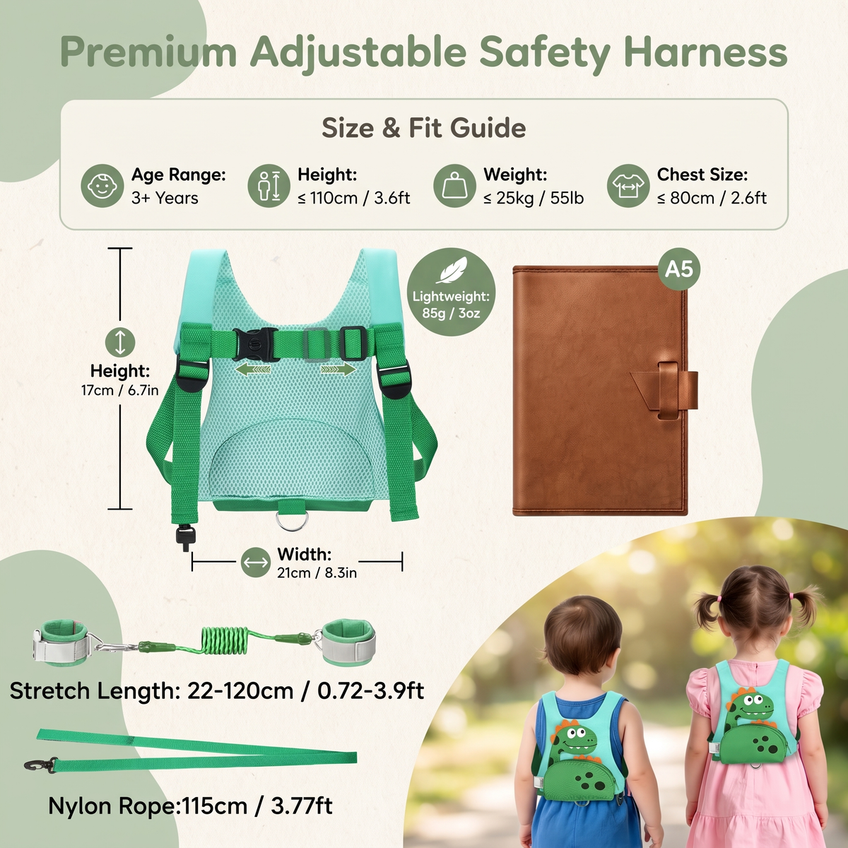 Little Explorer™ – Toddler Walking Harness Backpack & Wrist Link