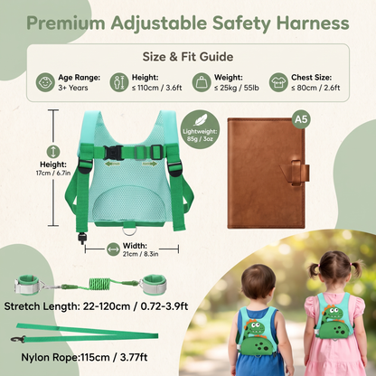 Little Explorer™ – Toddler Walking Harness Backpack & Wrist Link