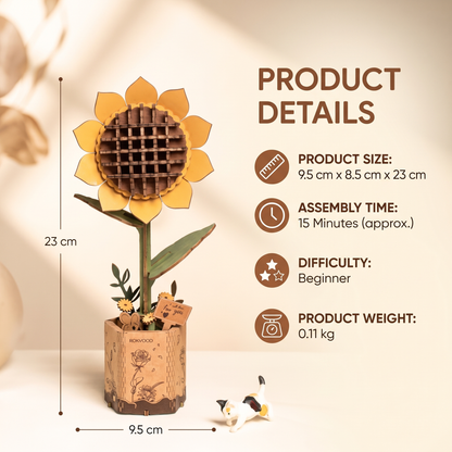 3D Wooden Flower & Plant Puzzle