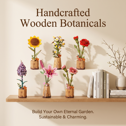 3D Wooden Flower & Plant Puzzle
