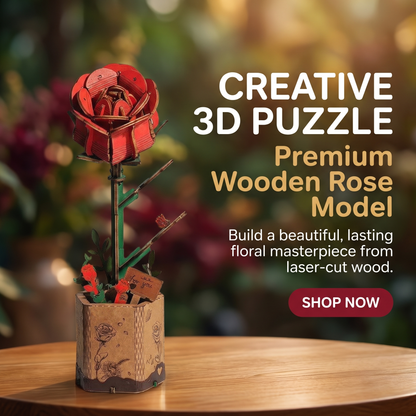 3D Wooden Flower & Plant Puzzle