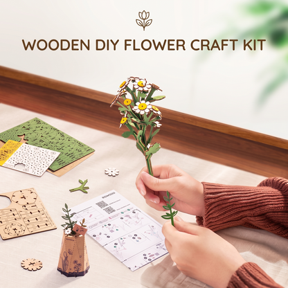 3D Wooden Flower & Plant Puzzle