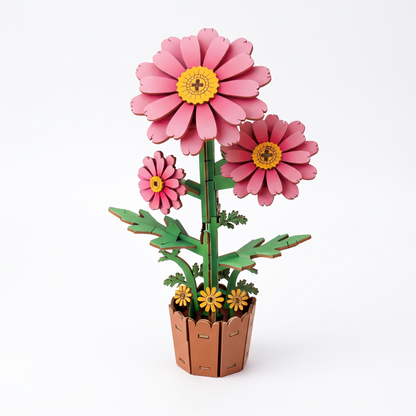 3D Wooden Flower & Plant Puzzle