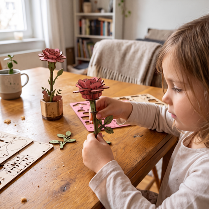 3D Wooden Flower & Plant Puzzle