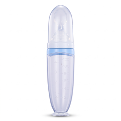 Silicone Squeeze Feeding Spoon with 120ml Food Container (2 Piece Set)