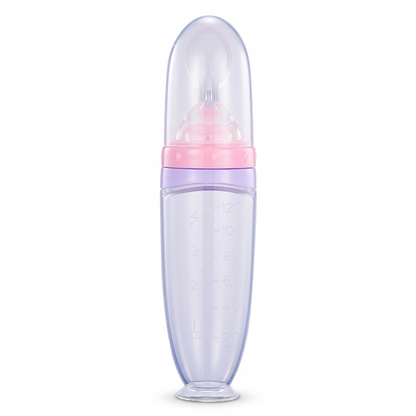 Silicone Squeeze Feeding Spoon with 120ml Food Container (2 Piece Set)