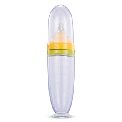 Silicone Squeeze Feeding Spoon with 120ml Food Container (2 Piece Set)