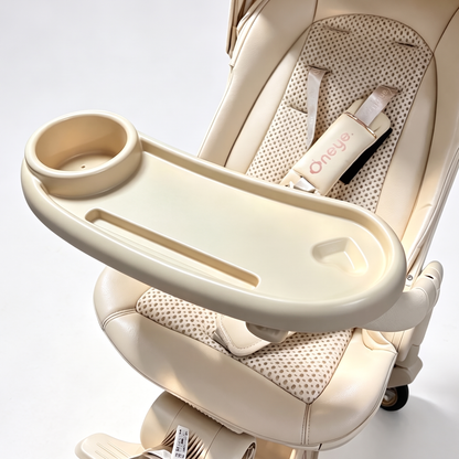 Universal Pram Snack Tray with Cup Holder & Storage
