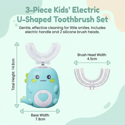 Kids Electric Toothbrush with U Shaped Silicone Brush