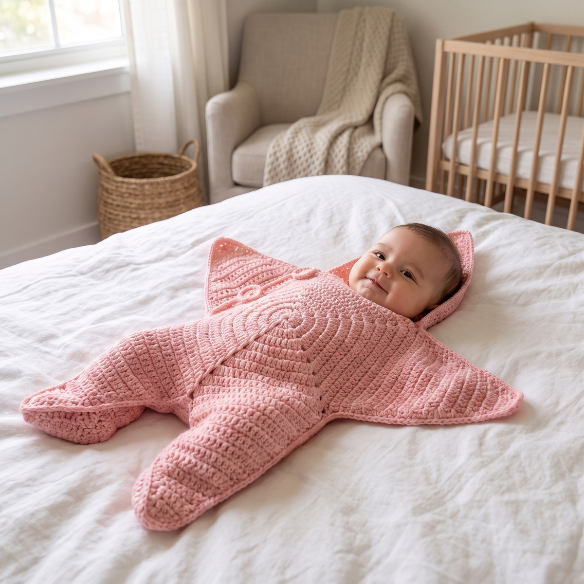 Cosy Star Suit for Babies - Knitted & Crocheted
