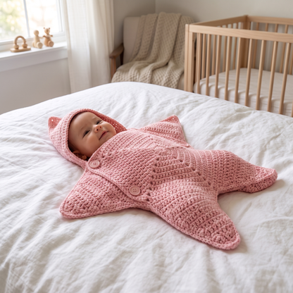Cosy Star Suit for Babies - Knitted & Crocheted
