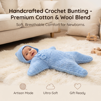 Cosy Star Suit for Babies - Knitted & Crocheted