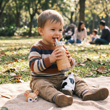 Kids Insulated Water Bottle with 3D Animal Lid – 480ml