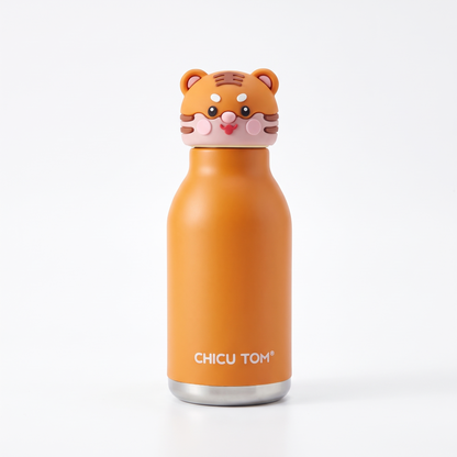 Kids Insulated Water Bottle with 3D Animal Lid – 480ml