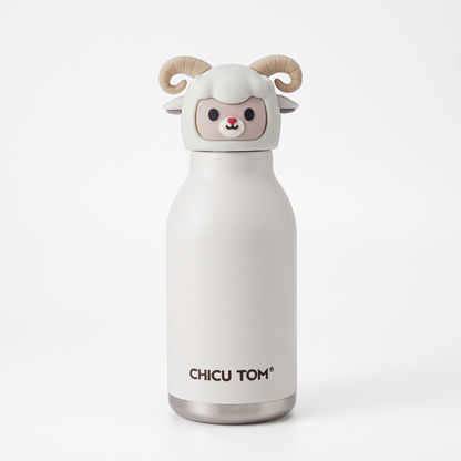 Kids Insulated Water Bottle with 3D Animal Lid – 480ml