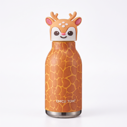 Kids Insulated Water Bottle with 3D Animal Lid – 480ml