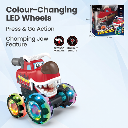 Press & Go Animal Monster Truck with Light Up Wheels