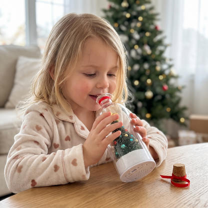Recordable Christmas Message Keepsake in Glass Bottle