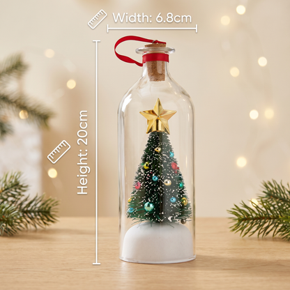 Recordable Christmas Message Keepsake in Glass Bottle
