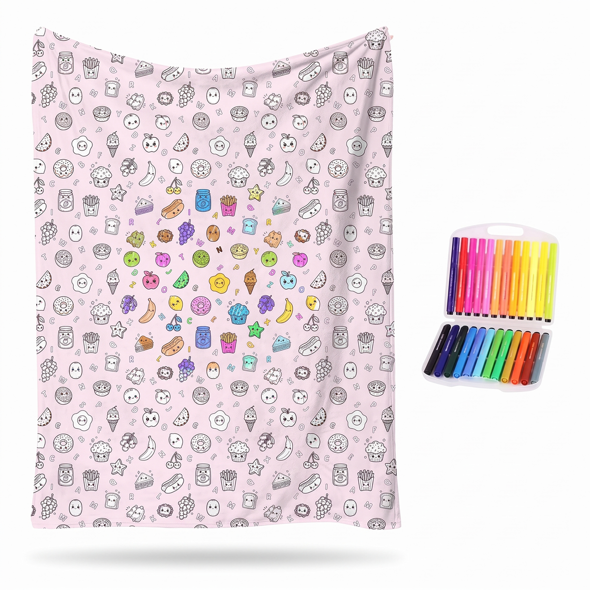 Colour Your Own Double Layer Sherpa Blanket