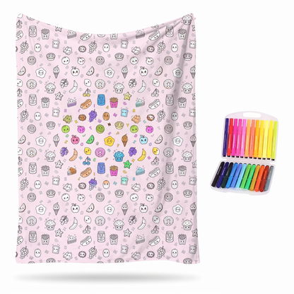 Colour Your Own Double Layer Sherpa Blanket