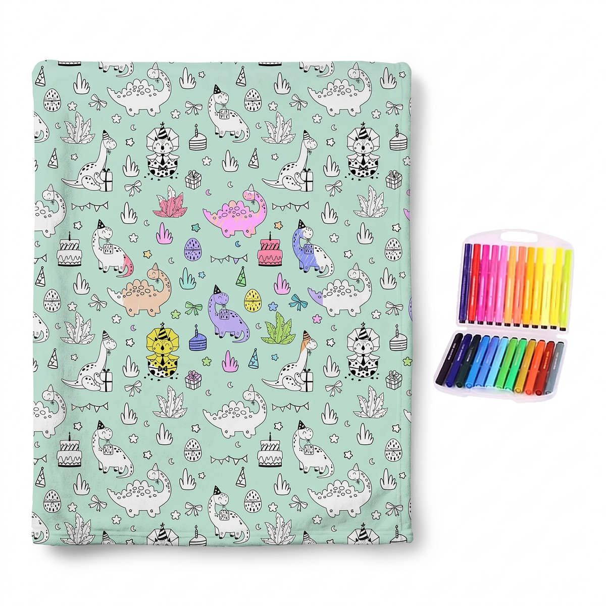 Colour Your Own Double Layer Sherpa Blanket
