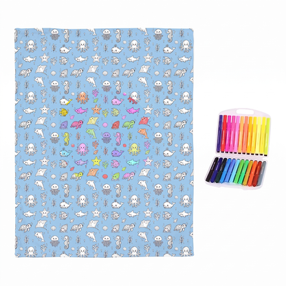 Colour Your Own Double Layer Sherpa Blanket