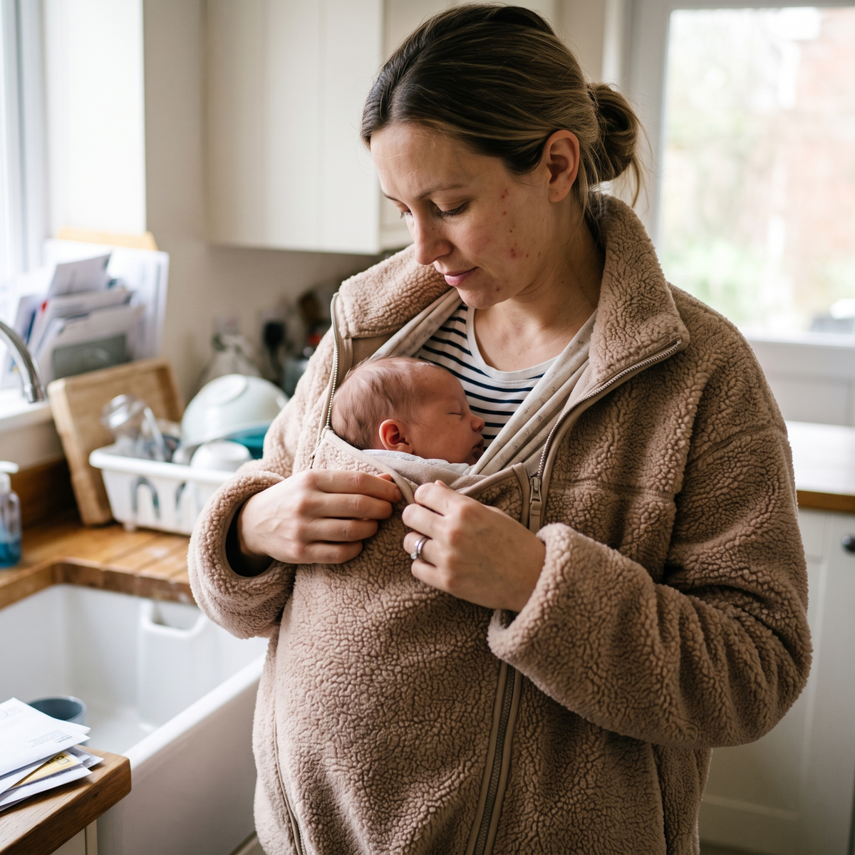 Maternity & Babywearing Teddy Fleece Jacket