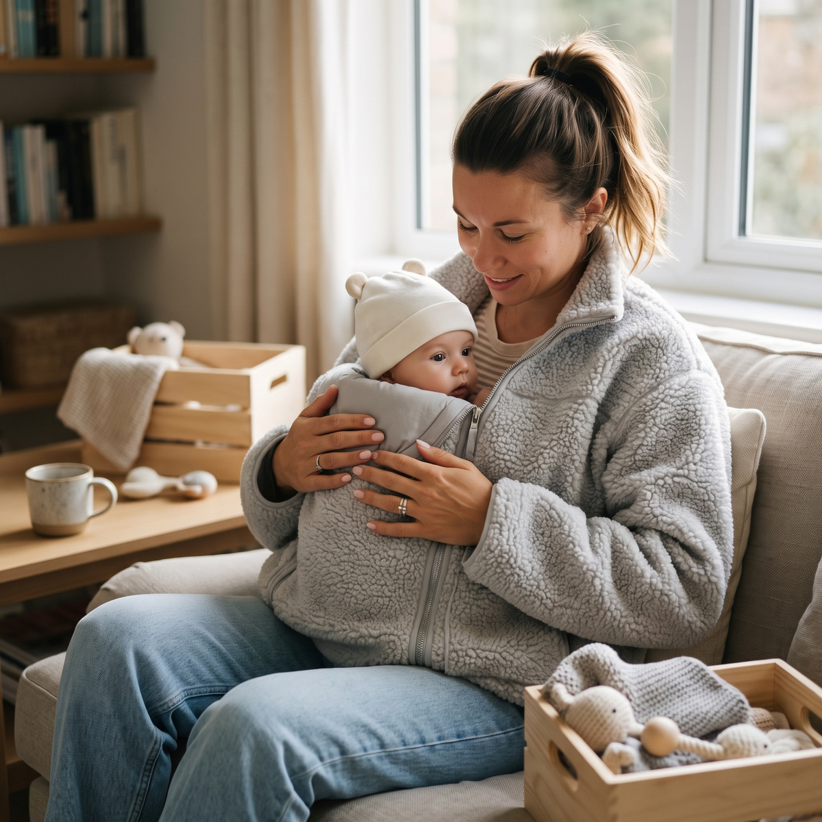 Maternity & Babywearing Teddy Fleece Jacket