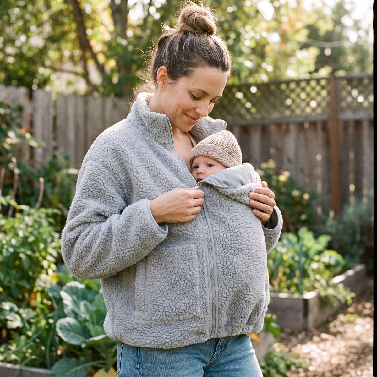 Maternity & Babywearing Teddy Fleece Jacket