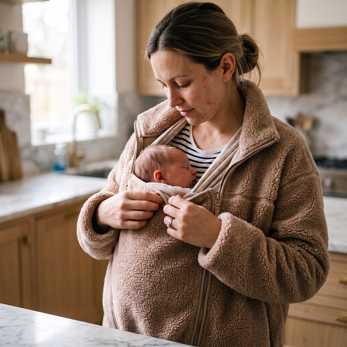 Maternity & Babywearing Teddy Fleece Jacket