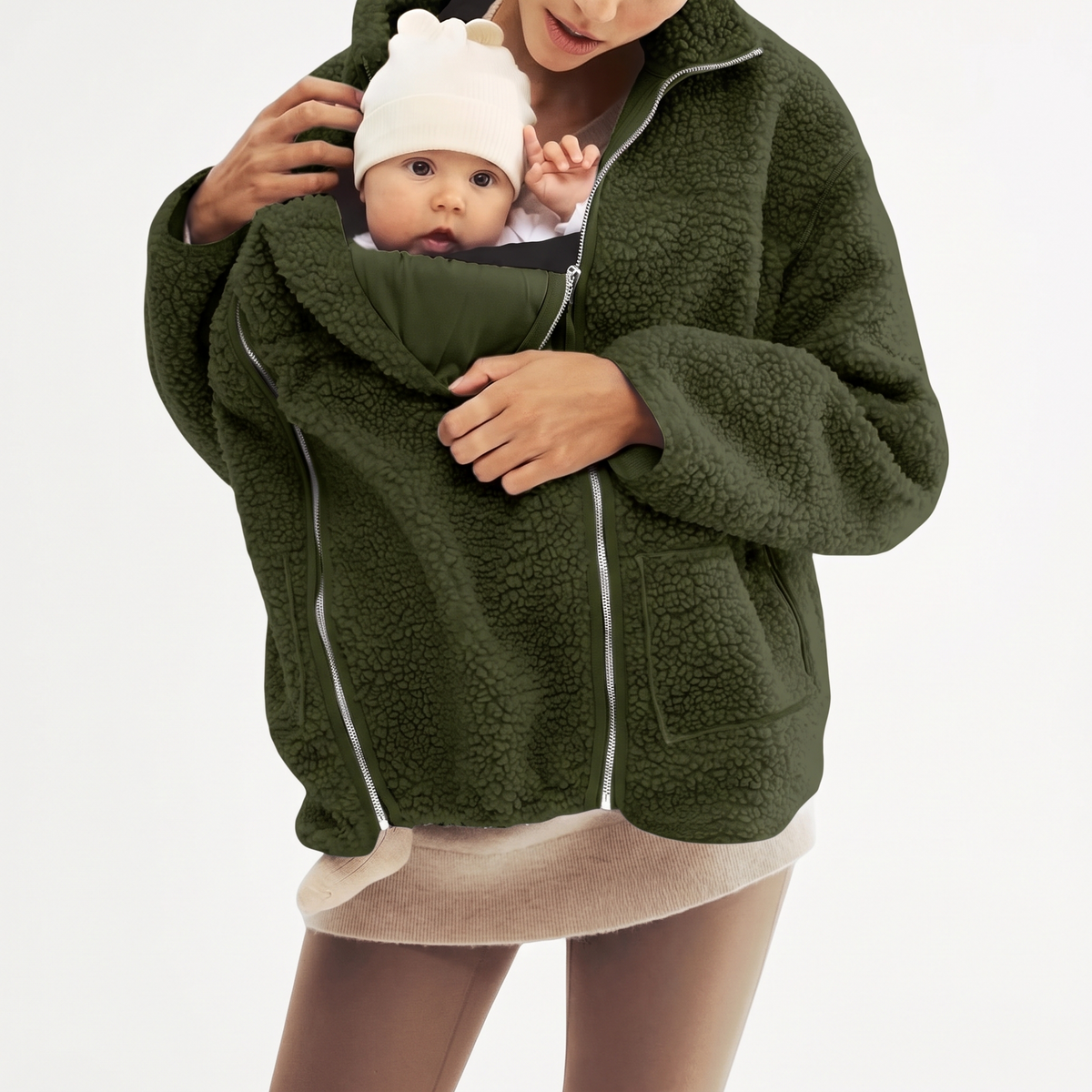 Maternity & Babywearing Teddy Fleece Jacket