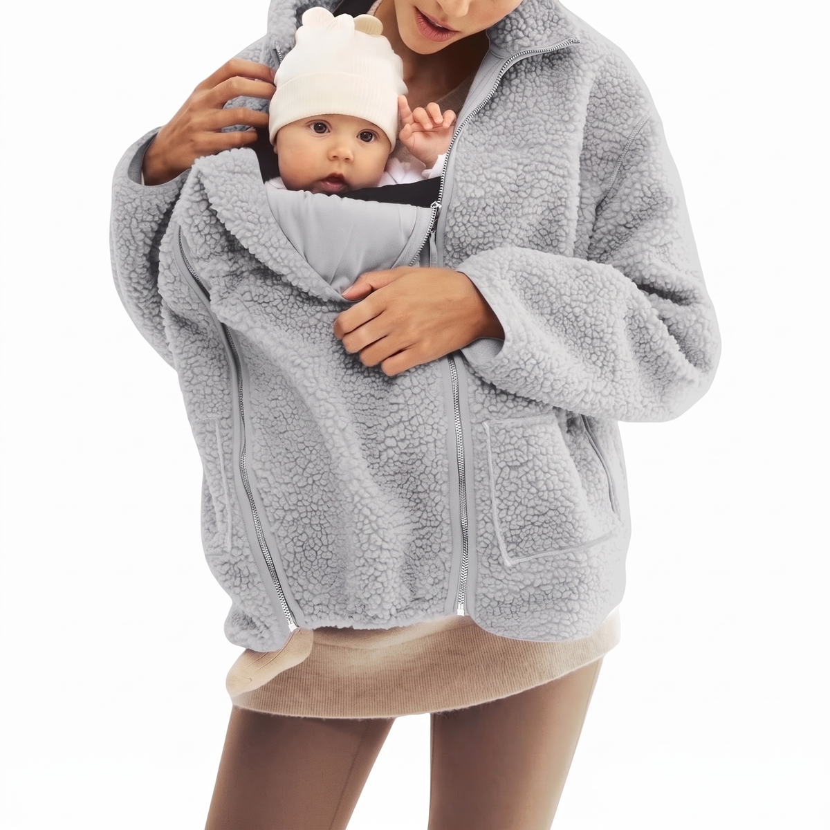 Maternity & Babywearing Teddy Fleece Jacket