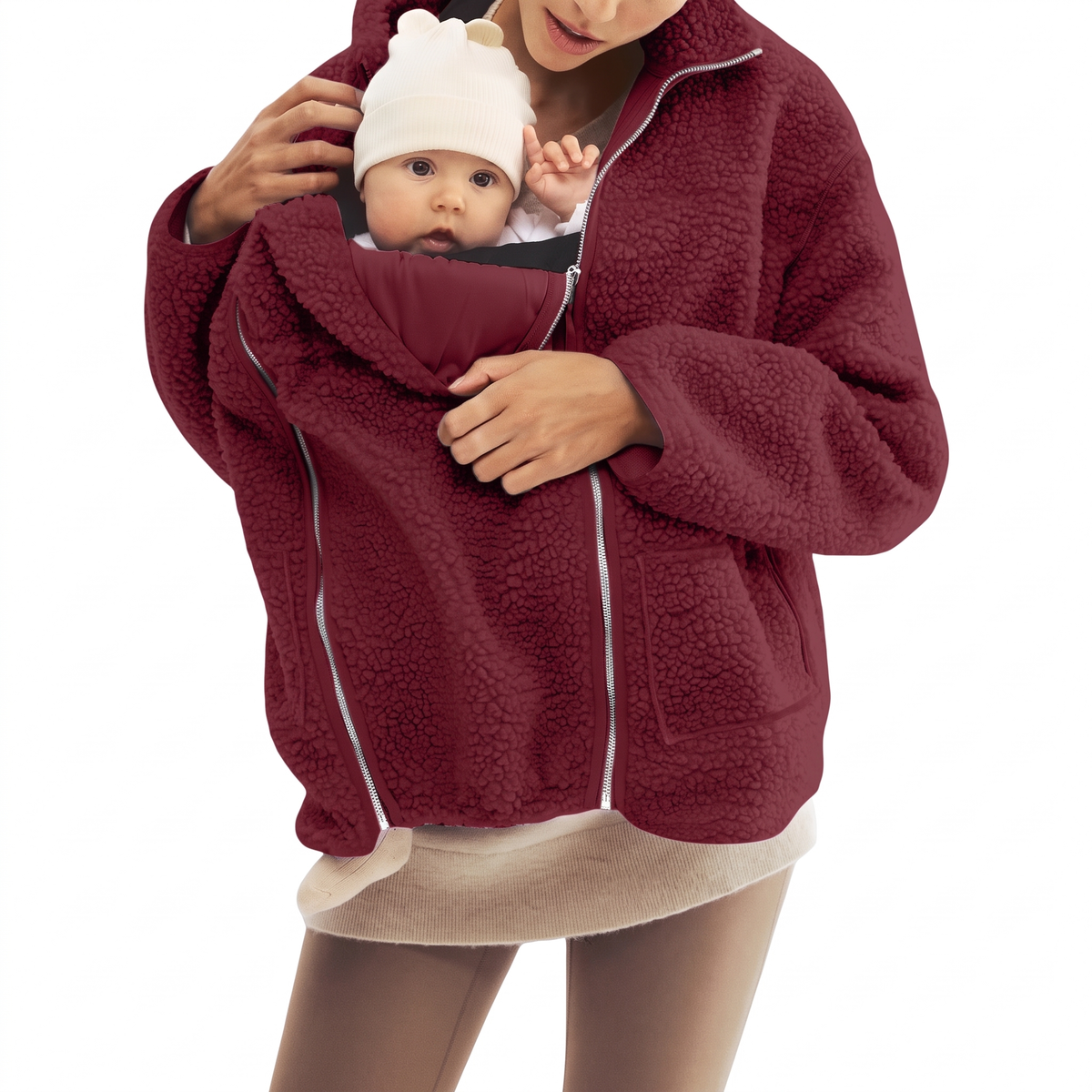 Maternity & Babywearing Teddy Fleece Jacket