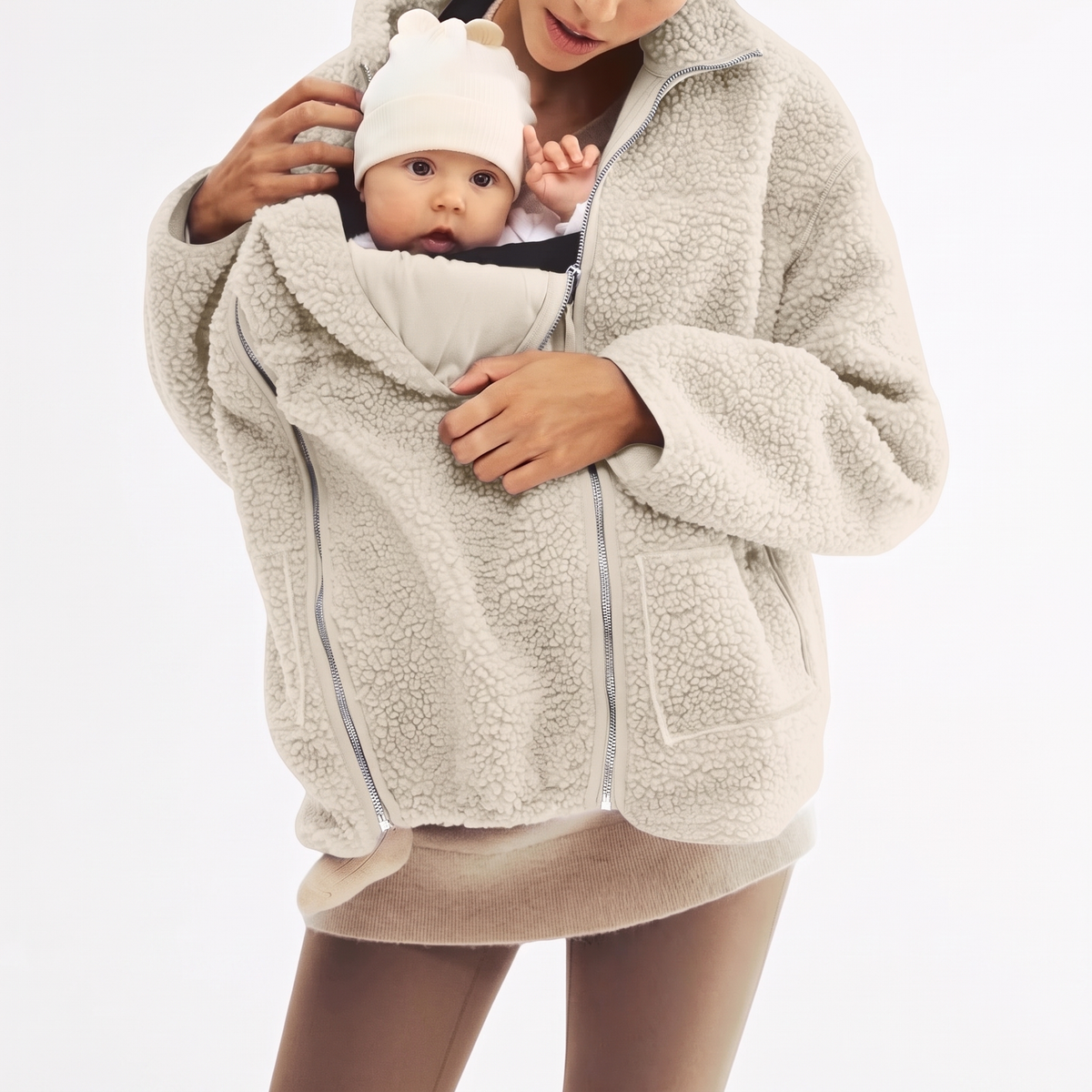 Maternity & Babywearing Teddy Fleece Jacket